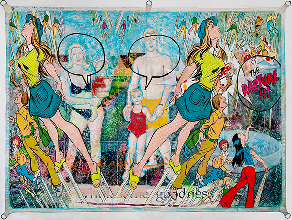 Image: Wonder Breed, 2021, oil and enamel on canvas, 85 x 1115 inches
