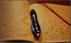 pen on a journal