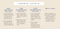 course levels graphic