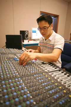 student at soundboard