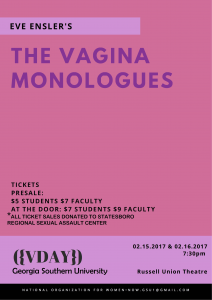The Vagina Monologues 2018 Advertisement