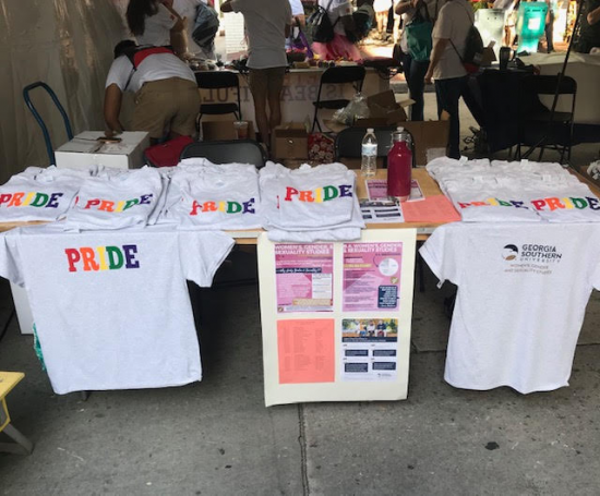 Pride Shirts displayed on table