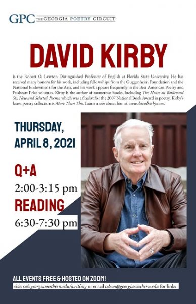 Georgia Poesty Circuit welcomes David Kirby April 8